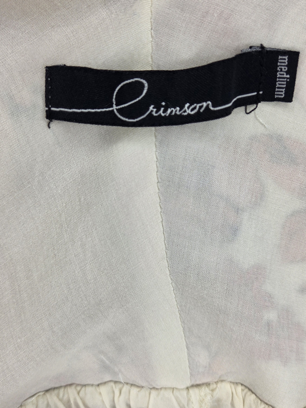 Floral Maxi Dress Cream and Pink By Crimson Size Medium With Festive Boho Feel - Picture 5 of 9